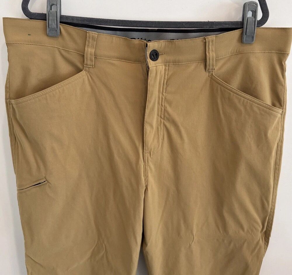 Orvis Mens 40x30 Performance Tech Pants Tan Hiking Stretch Utility Gorpcore Norm